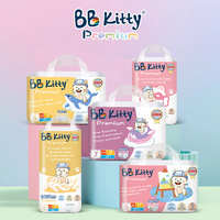 Popok Bayi Sekali Pakai BB Kitty Factory Supply Daya Serap Tinggi, Celana Popok Bayi dengan Lapisan Belakang Bernapas untuk Perawatan Balita