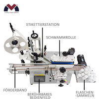 Machine d'étiquetage automatique de bouteilles en PET et en bois avec moteur électrique LOM, avec imprimante de code de date, 220V