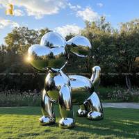 Statue en métal de conception personnalisée Offre Spéciale Sculpture de chien en ballon en acier inoxydable