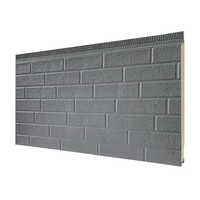 Panneaux muraux extérieurs isolés décoratifs en métal de type brique standard, panneau sandwich en PU
