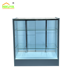 Vitrina de Exhibición de Vidrio con Puerta Corredera para Tienda Minorista de 48 Pulgadas, Vitrina para Joyería con Estantes Ajustables - Product Image 1