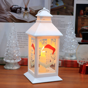<strong>Hanging</strong> <strong>Lantern</strong> Classic <strong>Christmas</strong> Light Xmas Santa Table Lamp Ornament LED Flicker Candle Decorations Gifts Outdoor Lighting - Product Image 1