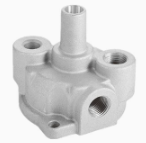 Raccord coudé à 90 degrés en acier inoxydable avec base à bride carrée pour transfert de fluides hydrauliques et pneumatiques, boîtier de connecteur de classe moulée