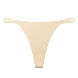 Tanga de mujer con tirantes finos, de talle bajo, sin costuras, invisible, transpirable, talla grande, OEM ODM - Product Image 3