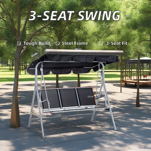 Meubles de jardin convertibles pour patio extérieur Auvent convertible et pergola comprenant un <span class=keywords><strong>banc</strong></span> de balançoire pour porche - Product Image 5