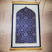 Tapis carré imprimé en velours épais, confortable et antidérapant, pour salon, chambre à coucher, tapis de prière islamique