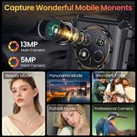 Smartphone robuste étanche IP68/IP69K WP28E, Android 14, écran LCD FHD 6,5 pouces, processeur octa-core, appareil photo 13MP, lecteur d'empreintes digitales, 4G/5G GSM LTE, double SIM