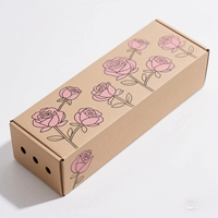 Boîte postale d'expédition en papier ondulé d'expédition de logo personnalisé en gros pour fleurs boîtes d'emballage en carton fantaisie pour produits en ligne
