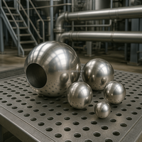 Boules creuses en acier inoxydable poli AISI316 standard de 300 mm, grandes boules miroir pour la décoration de jardin