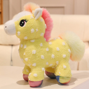 Jouets en peluche cheval arc-en-ciel soleil Jouets en peluche simulés Souvenirs de <span class=keywords><strong>zoo</strong></span> pour enfants Jouets en peluche Animaux en peluche Cadeau de Noël - Product Image 3