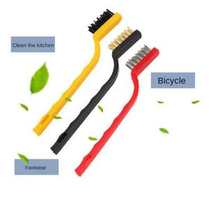 Wholesale <b>Mini</b> 7-Inch 3pc Set Plastic Stove Brush Rust Removal Deburring Toilet Artifact for Cleaning - Product Image 4