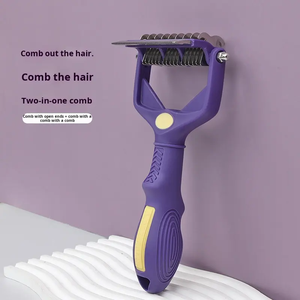 Strumento di toelettatura per animali domestici in plastica di qualità Premium con comoda maniglia per un accurato controllo di spargimento di cani e gatti nei saloni di animali domestici - Product Image 4