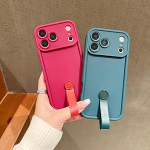 เคสโทรศัพท์มือถือกันกระแทก TPU สีสันสดใส 7 สี พร้อมสายคล้องข้อมือ สำหรับ 17Air 17 16 15 14 13 Promax - Product Image 2