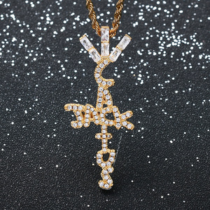 Collana Hip Hop con ciondolo da laboratorio con ciondolo a croce <span class=keywords><strong>Cactus</strong></span> Jack ciondolo Hip Hop - Product Image 4