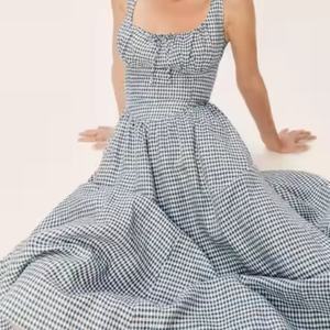 Nuevo Vestido de Verano de Alta Calidad para Mujer, Estilo Y2K Dulce, Sin Mangas, Cuello Cuadrado, Lino, Maxi, Modesto - Product Image 5