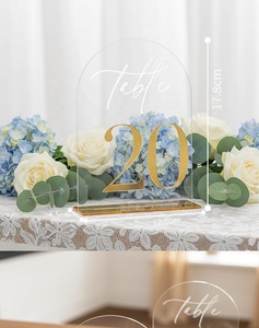 Luxuriöser <span class=keywords><strong>5x7</strong></span> Zoll Transparenter Acryl-Tischnummernständer für Hochzeitsplätze - Product Image 6