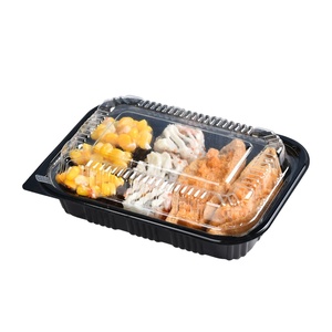 BPA Free Plastic Takeaway Food Packaging Container Disposable Meal Prep Bento Lunch Box