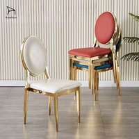 Chaises de banquet EaseNeat de haute qualité avec structure métallique, assise et dossier rembourrés, stables et durables, adaptées aux salles de banquet