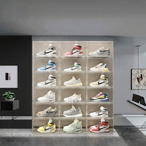 Новый дизайн, большая емкость, удобная прозрачная пластиковая коробка для хранения, складная коробка для обуви - Product Image 4