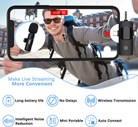 Mini K15 3-en-1 Microphone à revers sans fil Réduction du bruit Pince Lavalier pour la diffusion en direct et le micro Vlogging pour l'enregistrement