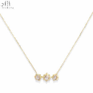 ซัพพลายเออร์ฮ่องกง ขายส่งเครื่องประดับชั้นดี ทองคำแท้ 18K เพชรธรรมชาติทรงโรสคัท จี้เพชรพร้อมสร้อยคอสำหรับผู้หญิง ของขวัญ - Product Image 1