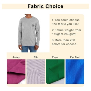 OEM Chest <b>Pocket</b> T-<b>Shirts</b> Wholesale Custom Logo High Quality New Arrival Breathable Crew Neck Casual Men's Long Sleeve Tee - Product Image 2