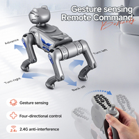 Nouveau jouet robot chien intelligent IA 2.4G télécommandé, programmable, avec cascades, commande vocale et détection de geste, fonction 'Suive-moi' pour enfants