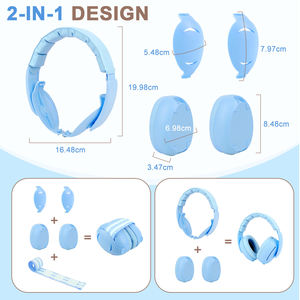 Bandeau élastique en nylon antibruit réglable pour bébé et cache-oreilles en ABS pour l'autisme sensoriel hypoallergénique - Product Image 6