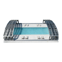 Conceptions Modernes de Bricolage pour l'Arrière-Cour et la Terrasse : Couverture Automatique Électrique de Piscine Enfermée avec Toit Plat en Polygone