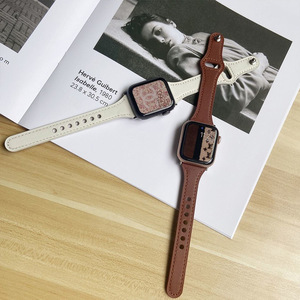 Correa <span class=keywords><strong>de</strong></span> reloj <span class=keywords><strong>de</strong></span> cuero delgada, diseño elegante, correa <span class=keywords><strong>de</strong></span> moda para mujer, pulsera ajustable <span class=keywords><strong>de</strong></span> repuesto para reloj inteligente - Product Image 4