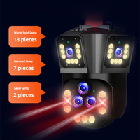 Caméra de sécurité extérieure sans fil WIFI, vision nocturne, 4MP, 5 objectifs, étanche, caméra de surveillance réseau CCTV