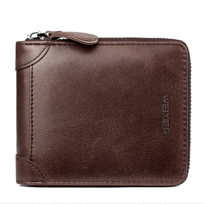 New style Coin purse men's short wallet best-selling in European and America men's zipper wallet