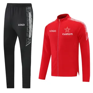 Biểu Tượng Tùy Chỉnh Bóng Đá Tracksuits Cho Nam Giới Bóng Đá Áo Khoác Mùa Đông Quần Áo Màu Đỏ Bóng Đá Jersey Bộ Dụng Cụ Đồng Phục Phù Hợp Với Thể Thao Mặc Áo Bộ