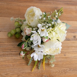 Bouquet de fleurs artificielles CallaFloral, roses mélangées, tissu tissé en plastique, décoration d'intérieur, accessoires de photographie de mariage CF01479 - Product Image 3