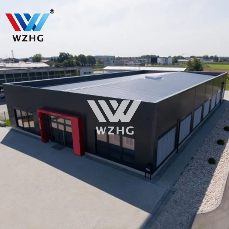 wzh customization design prefab garage steel structure workshops build for sale Chinese manufacturers