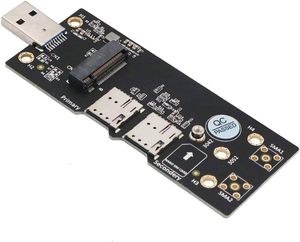 Adaptador Convertidor M.2 NGFF USB 3.0 con Ranuras Dobles para Nano SIM, Módulo de Expansión 3G/4G/5G, Garantía de 12 Meses, 100% Probado - Product Image 1