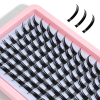 Kit de cils personnalisés DIY avec logo, grappes de cils Manga, cils effilés style féerique anime, cils inférieurs, fournisseur d'extensions de cils sous marque privée, en plastique