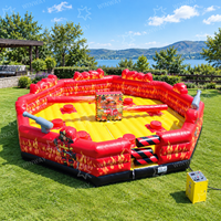 Jeu gonflable Last Man Standing Sweeper sur le thème du feu rouge pour les enfants et les adultes, fête d'anniversaire