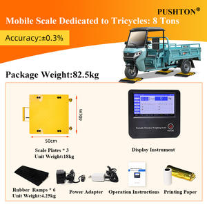 वायरलेस पोर्टेबल मोबाइल ट्रक एक्सल वजन स्केल 8-40 टन चार-पहिया स्प्लिट वाहन तीन पहिया एलसीडी डिस्प्ले किलोग्राम भार सेंसर - Product Image 4