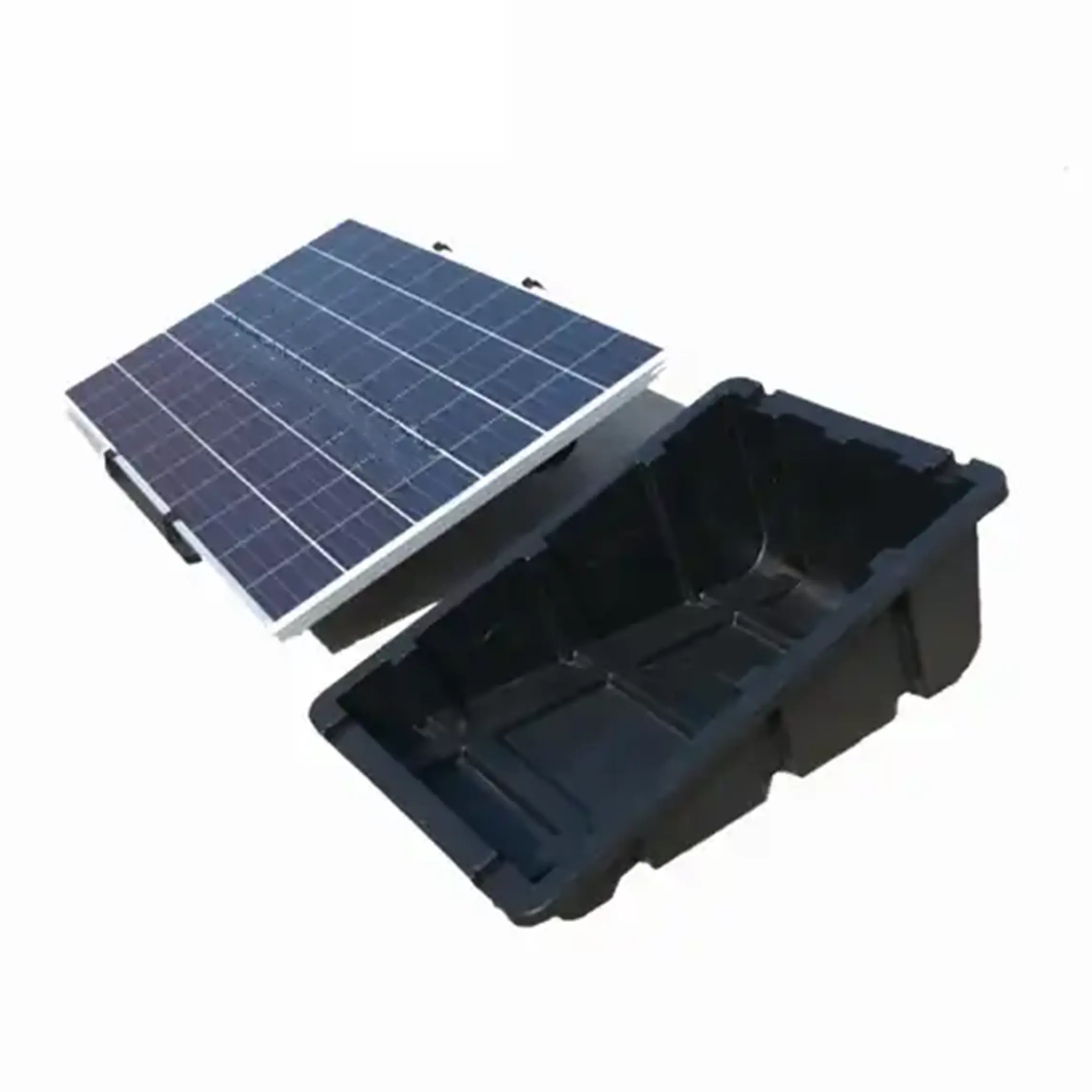 Ballast solaire en plastique HDPE personnalisé panneau solaire flexible noir complet 200w pour le montage au sol