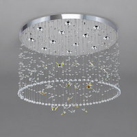 Lustre romantique de luxe, lampe de plafond en cristal français, style minimaliste moderne, luminaire suspendu LED pour chambre à coucher et salon