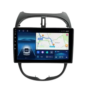 Prelingcar Android 13 para Peugeot 206 2000-2006 anos Player Rádio para Carro Multimídia Vídeo Carplay Navegação GPS Rádio estéreo