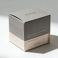 Boîte à double insertion en papier cartonné blanc recyclé, personnalisable et réutilisable, pour l'emballage de cosmétiques et d'huiles essentielles