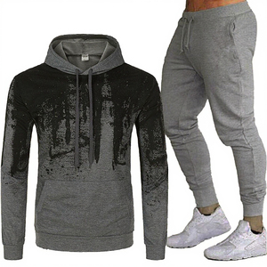 Cárdigan con cremallera informal deportiva para hombre, de talla grande, transpirable, con estampado de salpicaduras de tinta, traje con cuello levantado y logotipo - Product Image 3