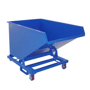 Light dump truck Forklift Tipper Bins Trash Waste Scrap Steel Self-dumping Hopper