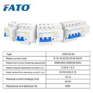 FATO <strong>Earth</strong> <strong>Leakage</strong> <strong>Circuit</strong> <strong>Breaker</strong> 1-63A 230V 400V AC DZ47LE 1/2/3/4 Poles With Overload ELCB RCBO RCD C Type - Product Image 6