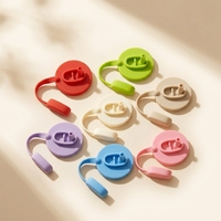 Couvre-boîte à boisson réutilisable en silicone, résistant aux fuites, avec trou pour paille, pour canettes de boissons gazeuses