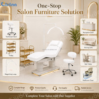 Table de massage électrique réglable pour soins du visage, idéale pour salons d'esthétique, cliniques et spas.