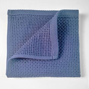 Chiffon de nettoyage gaufré à bords roulés double usage, tampons à récurer en coton absorbant, forme carrée, pour essuyage humide et sec de table de cuisine - Product Image 4