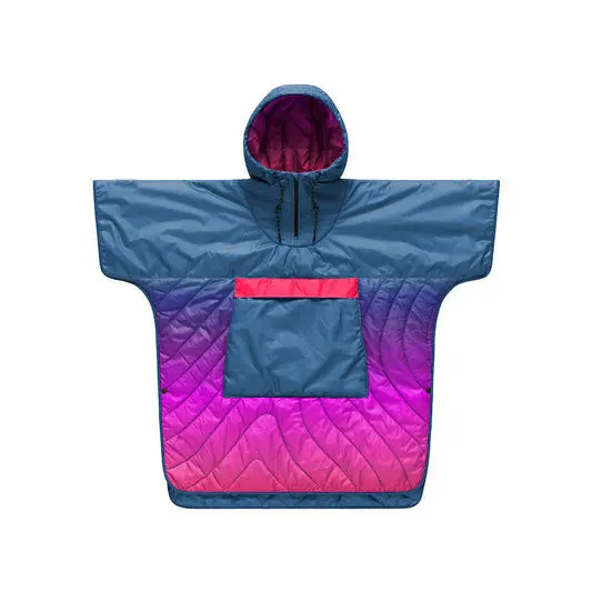 waterproof Hoodie Poncho puffy Blanket wearable warm Winter Outdoor camping puffy blanket